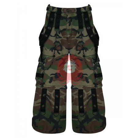 Baggy Camo Gothic Trouser with Chains Details Baggy Camo Gothic Trouser with Chains Details